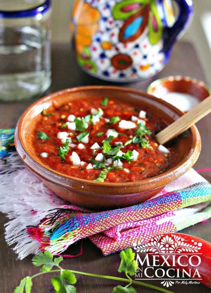 salsa de jalapeño rojo asado - recetas mexicanas -4