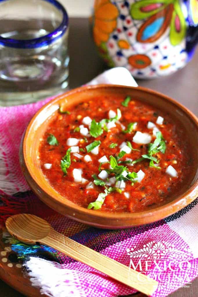 salsa de jalapeño rojo asado - recetas de mexicanas -1